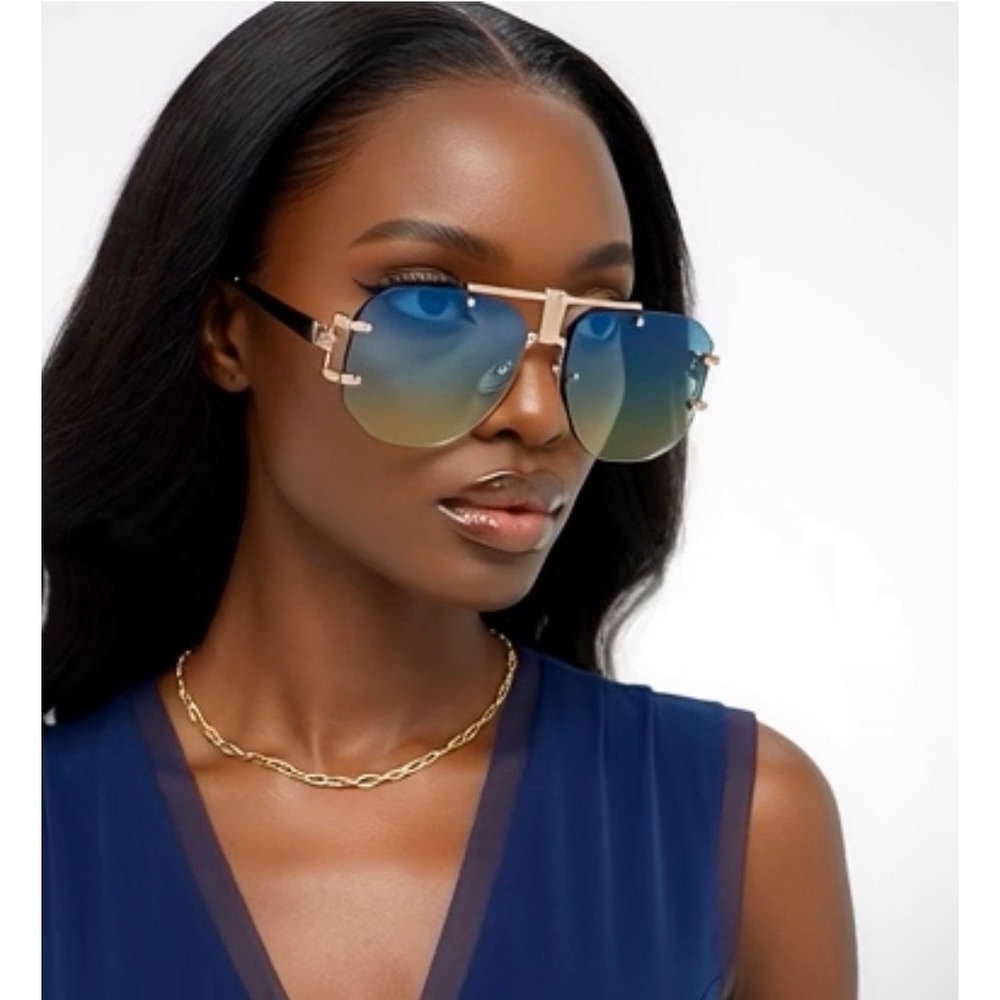 Fashion Sunglasses Designer Women Shades Green Yellow Lens UV400 Protection 2026